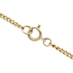 9ct gold ingot pendant necklace, hallmarked