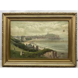 Robert Finlay McIntyre (British fl.1892-1897): 'Scarborough - Queen of the North', late 19th century chromolithograph 49cm x 76cm