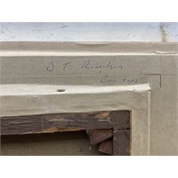 David Thomas Robertson (British 1879-1952): Bowtop Caravans on the Road, oil on canvas signed 44cm x 60cm