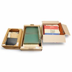 Great British and World stamps, including Queen Victoria penny black, Stanley Gibbons 'Commemorative Stamps' album King George V to Queen Elizabeth II pre-decimal, George V and VI Commonwealth, folder of 19th century and later stamps on covers, first day covers, etc, housed in various albums or folders and loose