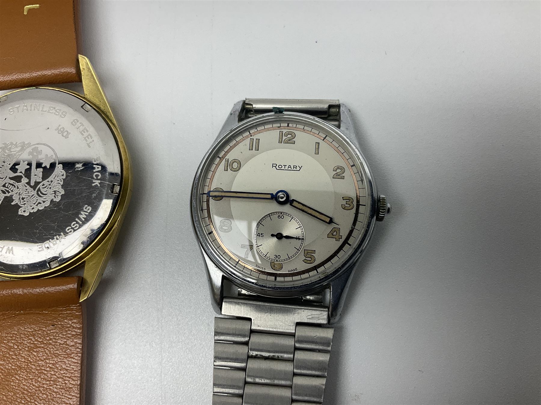 Seven manual wind wristwatches including Audax, Kered, Lanco, Rotary, MonVis, Precia and Mido Multifort, all with subsidiary seconds dials (7) 