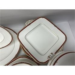Wedgwood Colorado pattern dinner and coffee service for eight, to include coffee pot, milk jug, covered sucrier, coffee cans and saucers, dinner plates, side plates, twin handled bowls, four covered vegetable tureens etc (92)