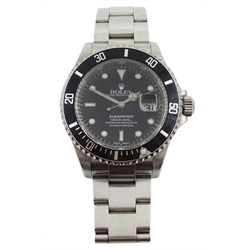 Rolex Oyster Perpetual Date Submariner 2001 stainless steel automatic wristwatch, model No.16610, serial No.K644609, boxed with papers

[image code: 7mc]