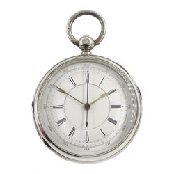 Victorian silver key wound chronograph p