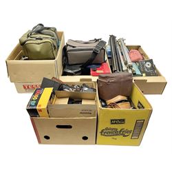 Collection of cameras and equipment, to include Boots comet 404 - X, Kodak DC25, Pentax ESPIO 90MC, olympus XA1, Kodak instamatic camera, tripods, cases, etc 