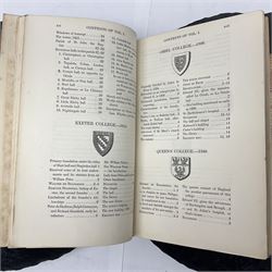 Ingram, James, Memorials of Oxford, The Engravings by John Le Keux from drawings by F. Mackenzie, three volumes, engraved title, frontispiece, plates and illustrations in the text, Oxford,1837, together with Chalmers, Alex, A History of the Colleges, Halls, and Public Buildings, attached to the University of Oxford, two volumes, engraved title, frontispiece, plates and illustrations in the text, Oxford, 1820, (5)
