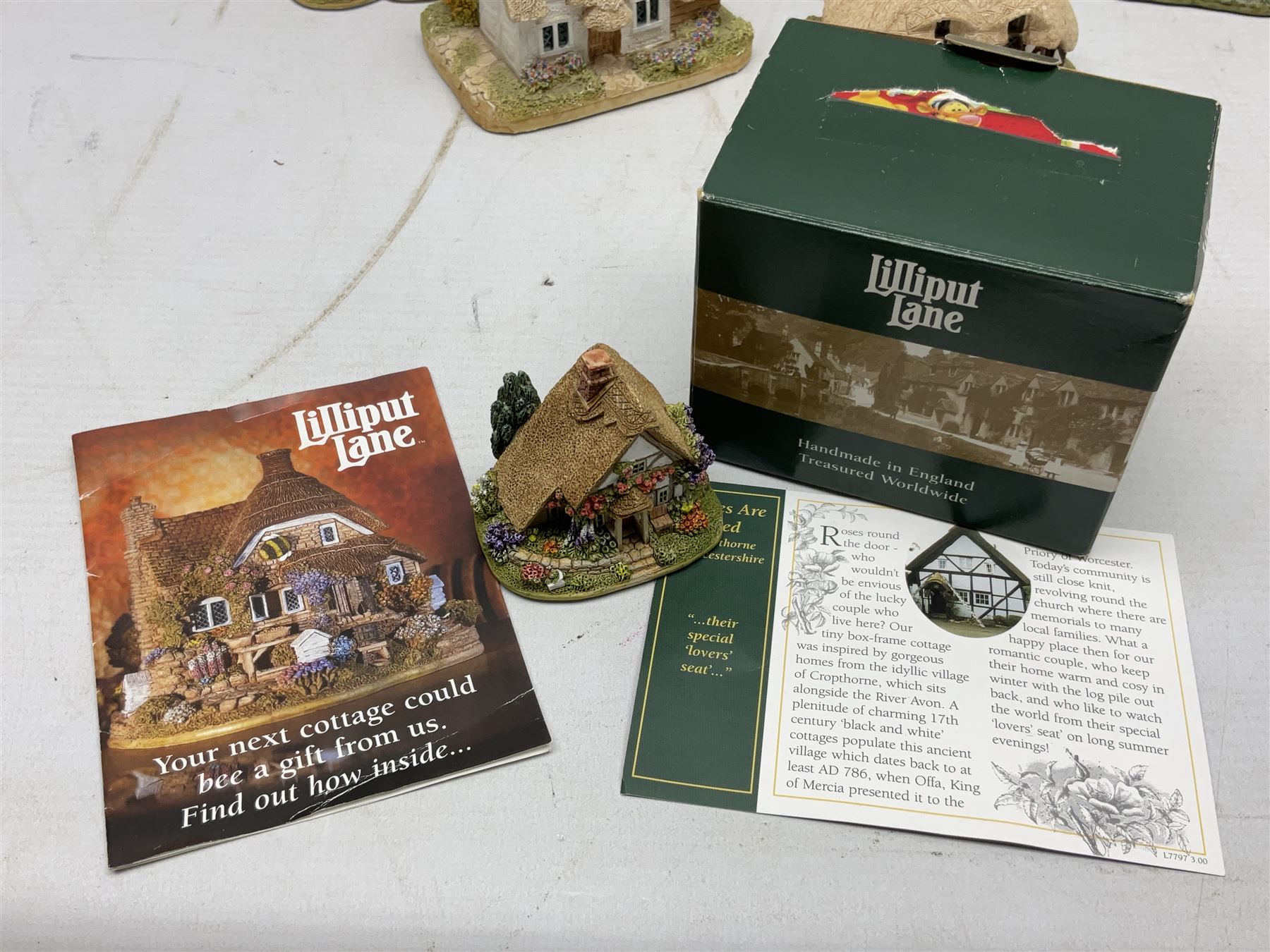 Sixteen Lilliput Lanes, to include The Golden Jubilee, Round Tower - Windsor Castle, Castle of the Golden Chalice, Travellers Rest, with box and deed,  Summer Days, Sunshine Creek, Writing with Lewis Carol, with box and deed,  etc 