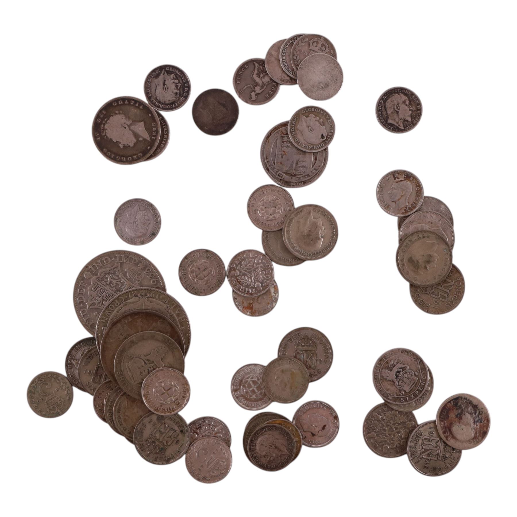 Approximately 26 grams of Great British pre-1920 and approximately 120 grams of Great British pre-1947 silver coins