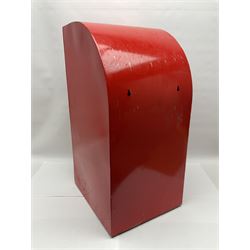 Modern painted metal wall mounted Postbox, H65cm, D35cm