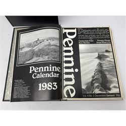 Eight books by David Bellamy on watercolour painting; and two bound volumes of Pennine Magazine 1981-84 (10)