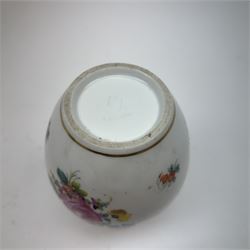 Limoges hand painted vase of baluster form with fluted rim, decorated with birds amongst flowering foliage, together with Camille Le Tallect twin handle vase and two others 