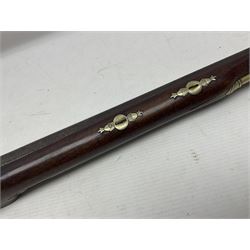 Early 19th century 20-bore flintlock converted to percussion fowling piece by Fisher, the 96.5cm(38