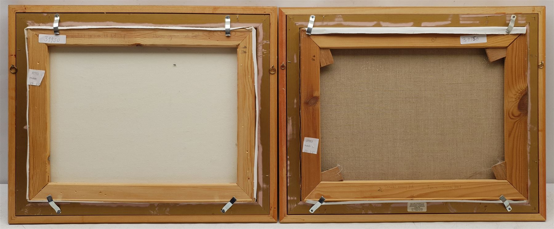 Vittorio (Victor) Antonio Cirefice (Welsh 1949-): 'Waiting for Him to Get Up' and 'Summer Evening Feed' in the Scottish Highlands, pair oils on canvas signed, inscribed verso 35cm x 45cm (2)