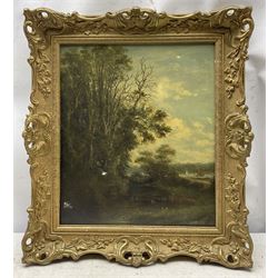 John Moore of Ipswich (British 1820-1902): The Duckling Pond 'Club Sketch', oil on canvas signed and dated '82, signed and inscribed verso 34cm x 29cm