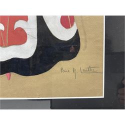 Paul Raoul Larthe (French 1909-1988): Flamenco Dancer, gouache signed 40cm x 25cm