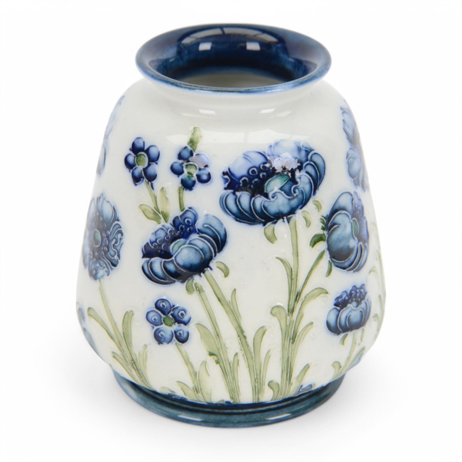 William Moorcroft for James Macintyre & Co Florian Ware vase in Poppy pattern, with painted and printed mark beneath, H10cm 