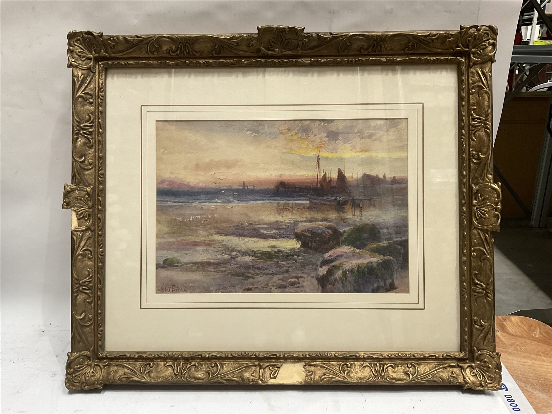 William Gilbert Foster (Staithes Group 1855-1906): Bringing in the Days Catch, watercolour signed 26cm x 38cm 