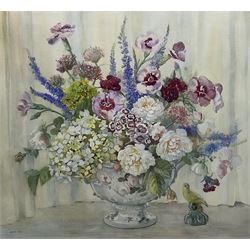 Dorcie Sykes (British 1908-1998): Still Life of Summer Flowers, watercolour signed 45cm x 49cm