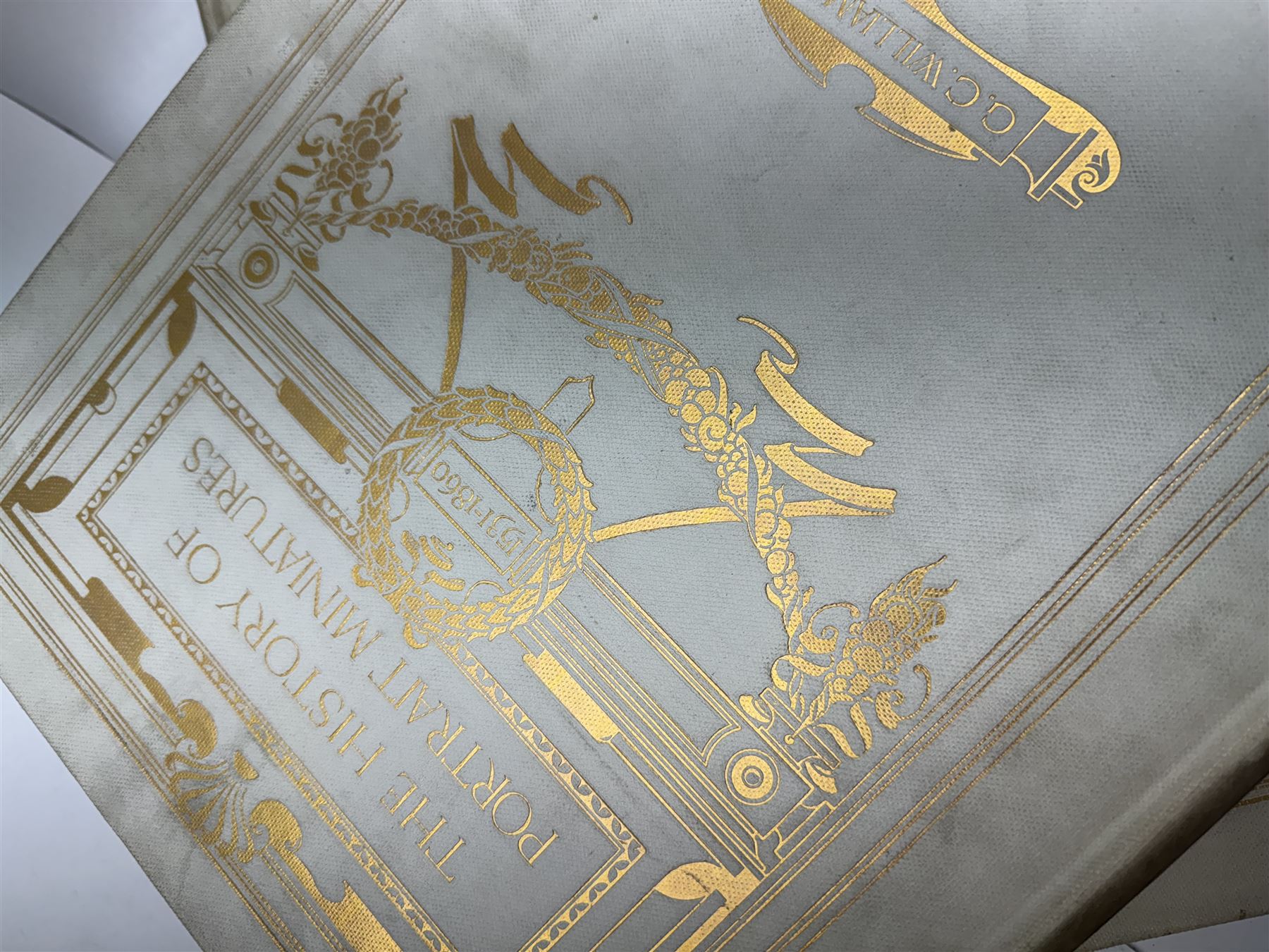 George C Williamson - 'The History of Portrait Miniatures' pub George Bell 1904, two volumes, limited edition of 520, cream and gilt boards, top edges gilt