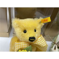 Steiff - Club issued set of four teddy bears depicting the four seasons, Winter EAN 028205, Autumn EAN 028199, Spring EAN 028175 and Summer EAN 028182; all boxed with labels (4)