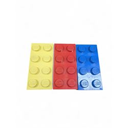 Collection of loose Lego, contained in three stackable Lego brick boxes