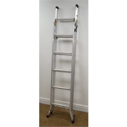  Abru aluminium 3-way ladder, L186cm  