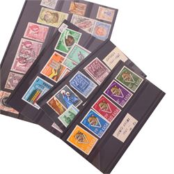 African stamps, mainly early 20th century, including Suez Canal postage 1868, King George V Nyasaland two shillings and six pence, South Africa 1935 Silver Jubilee six pence pair, unused, etc, housed on stock cards