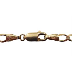9ct gold Figaro link necklace, hallmarked