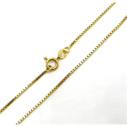  18ct gold box chain necklace stamped 750 approx 5.3gm  