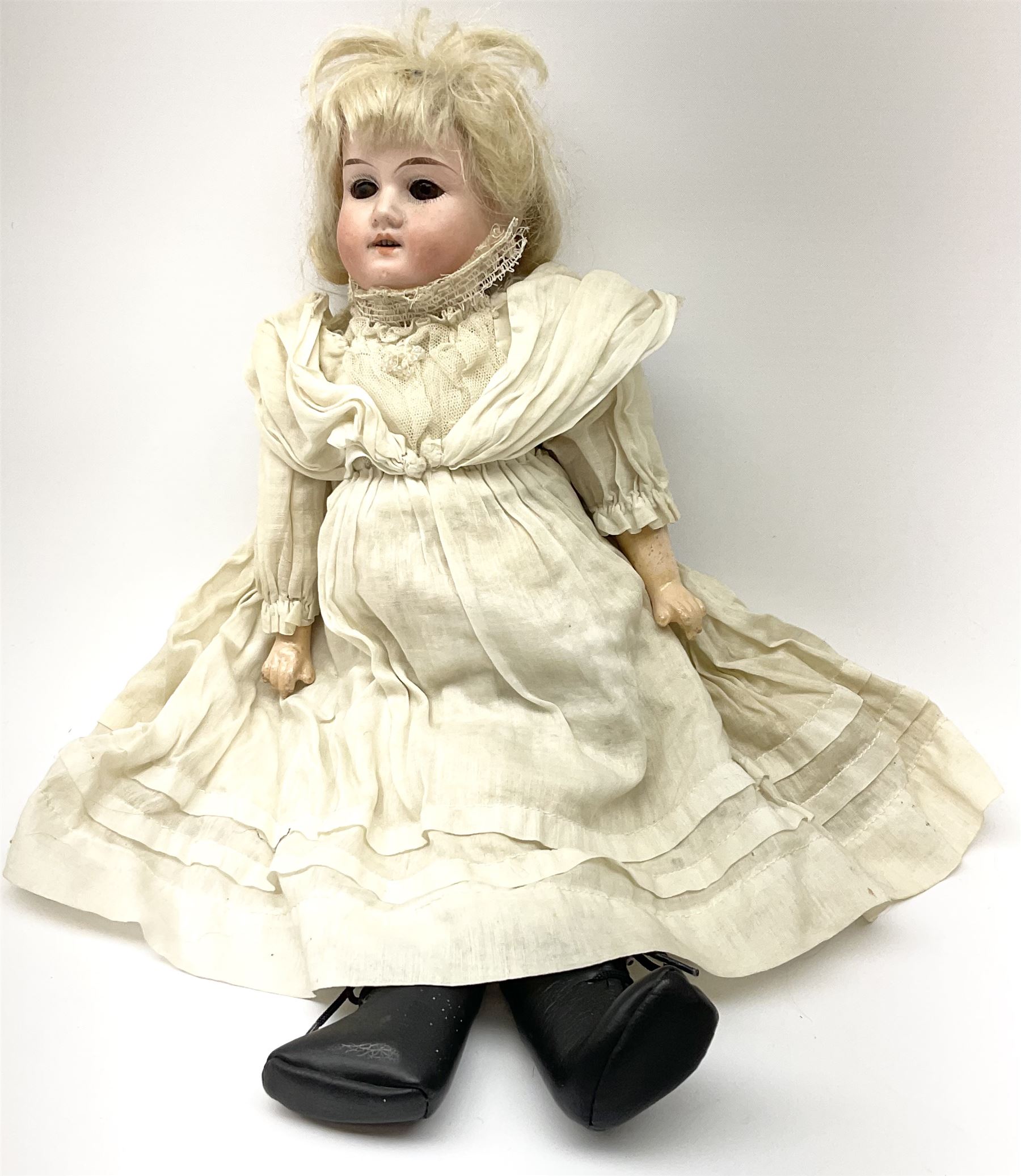Armand Marseille Koppelsdorf bisque head doll with applied hair