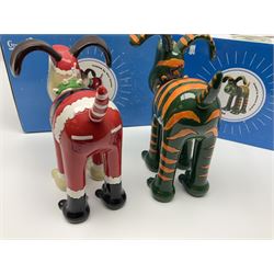 Wallace & Gromit - Gromit Unleashed: two Aardman Animations The Grand Appeal 'Gromit Unleashed' figures comprising Gromitasaurus and Santa Paws, both with boxes
