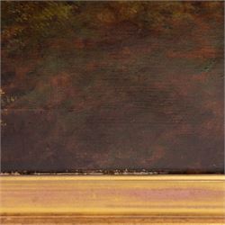 English School (19th Century): Scalby Mills and Monkey Island looking to Scarborough North Bay, oil on canvas indistinctly signed 60cm x 90cm 