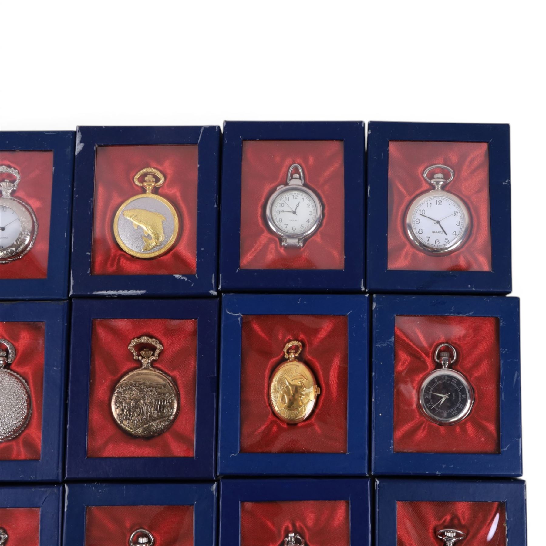 Twenty Hachette Pocket Watch Collection watches, in boxes with folder of associated magazines