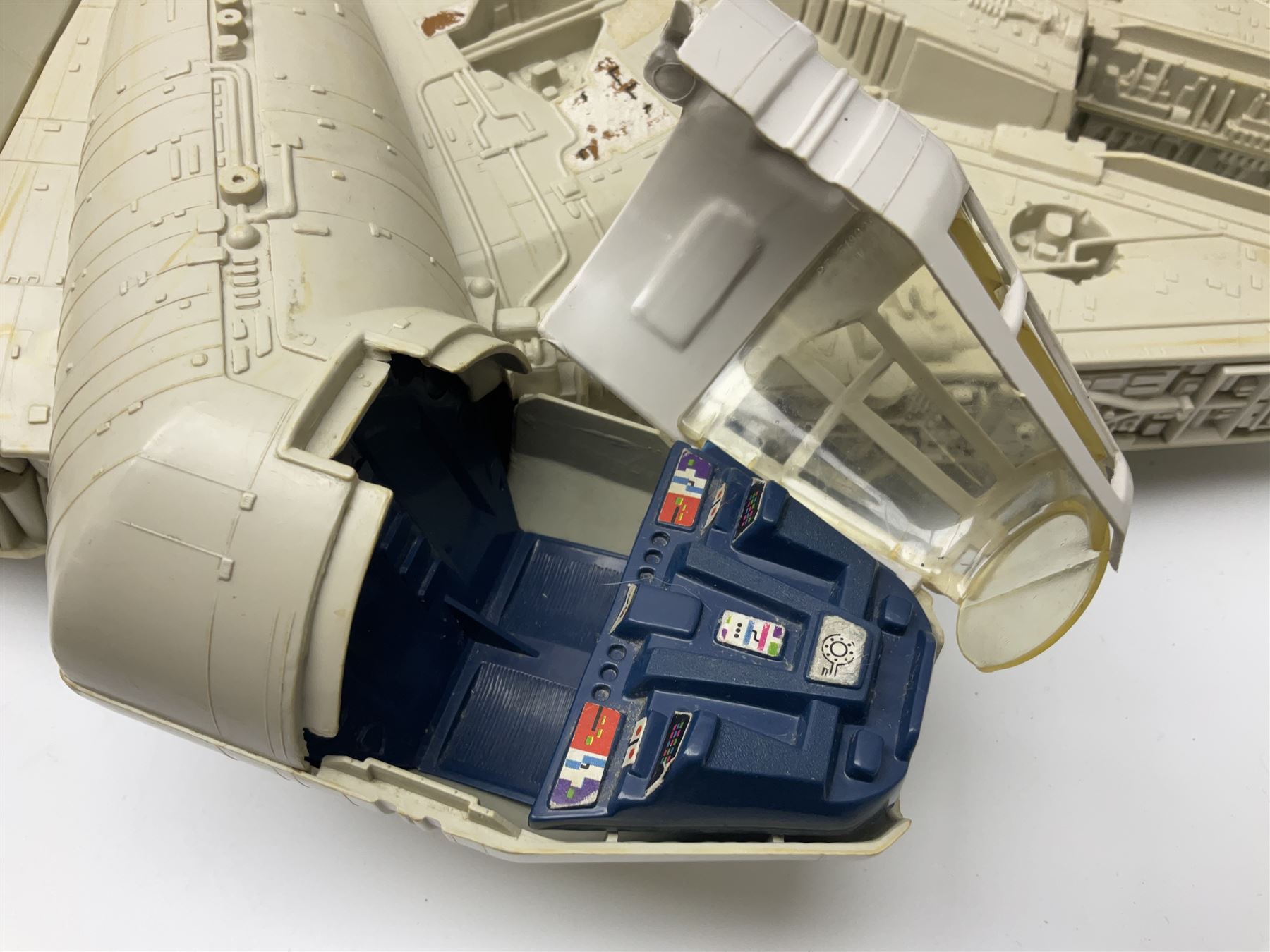 Star Wars - three space vehicles comprising B-Wing fighter and large Millenium Falcon space ship; both with instructions; and Boba Fett Slave 1; all unboxed (3)