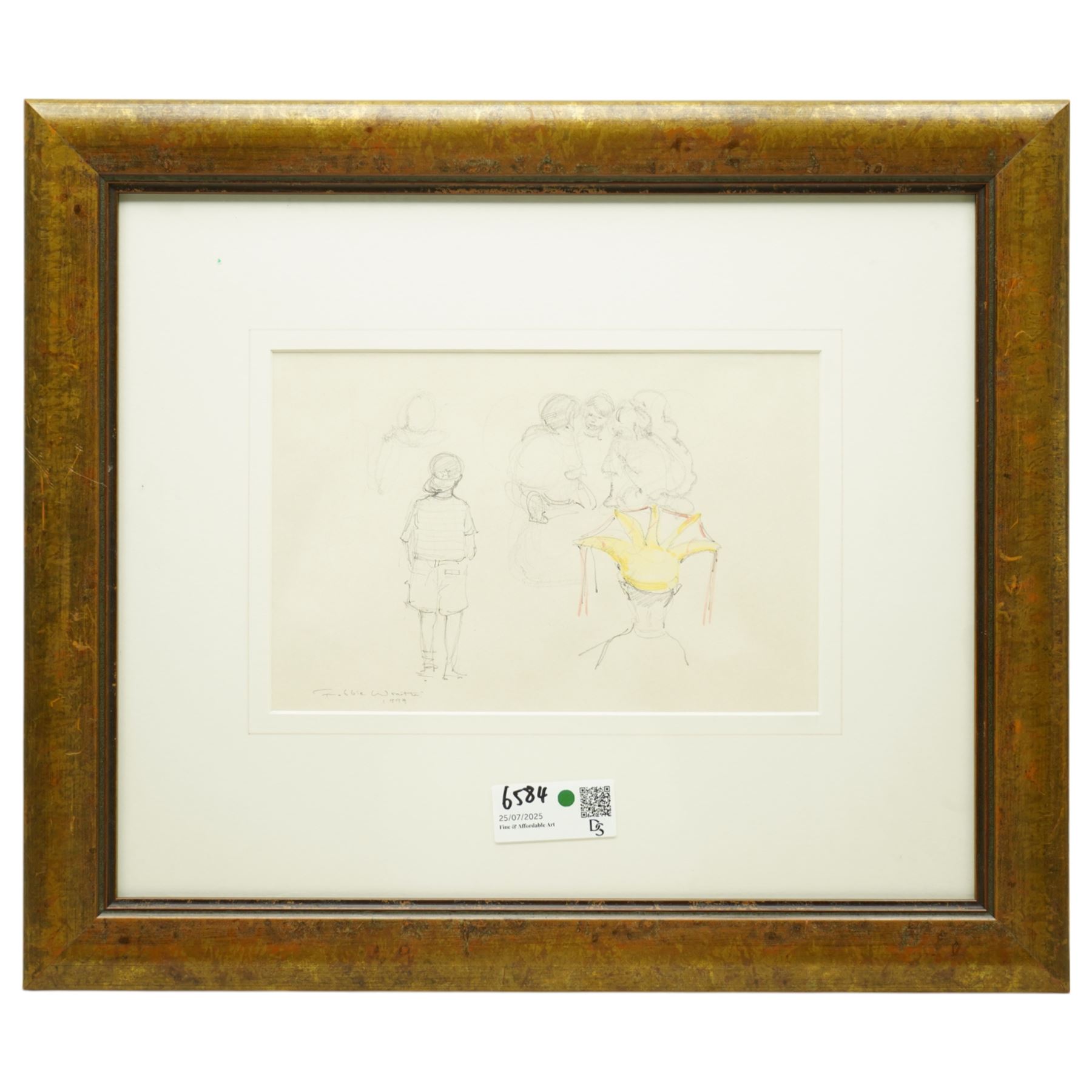 Robert 'Robbie' Wraith (British 1952-): 'The Spark Workshop 1999', set four pencil crayon and watercolour sketches signed and dated 1999 max 19cm x 29cm (4)