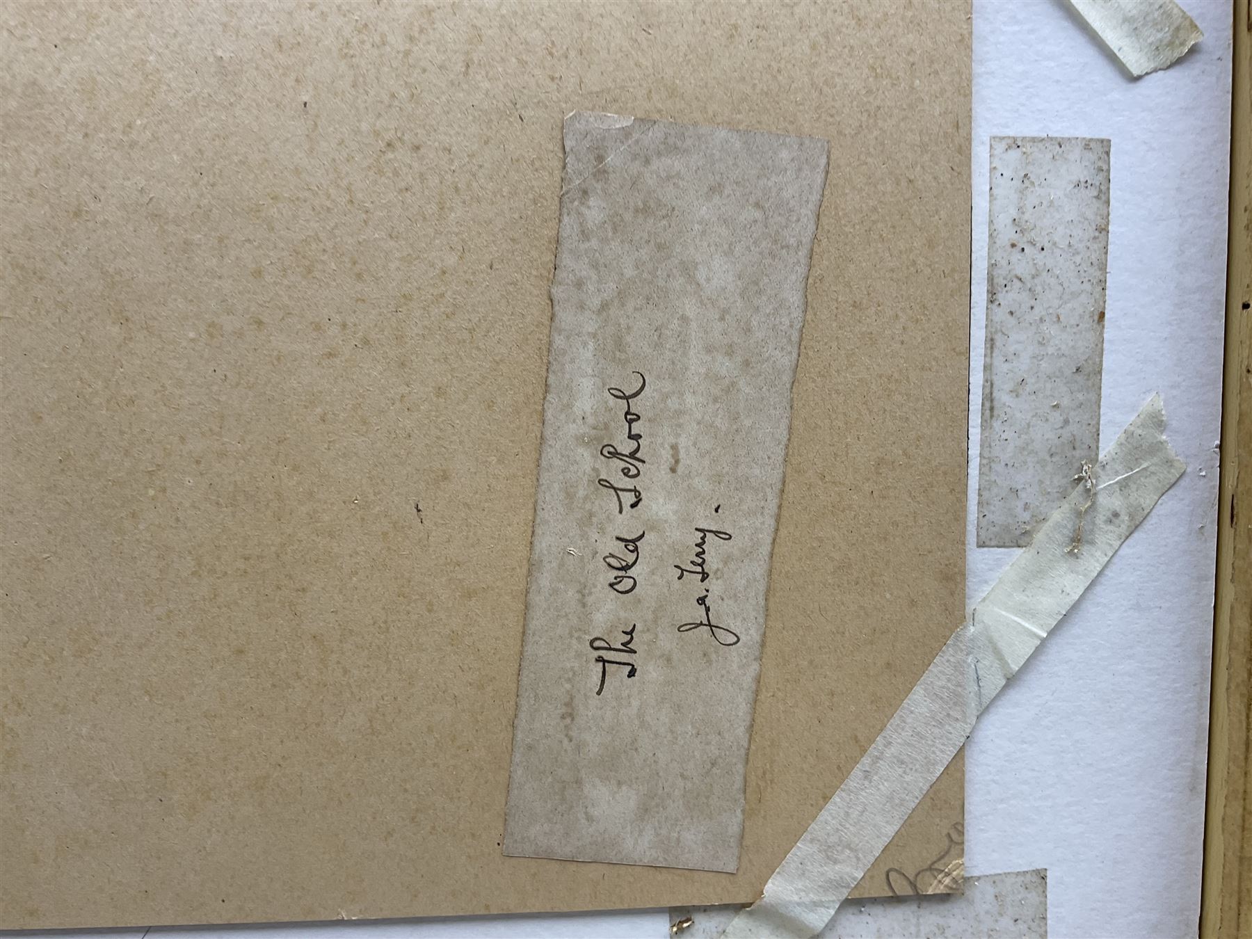 Joseph Alfred Terry (Staithes Group 1872-1939): 'The Old School', oil on card, titled and signed verso 26cm x 31cm