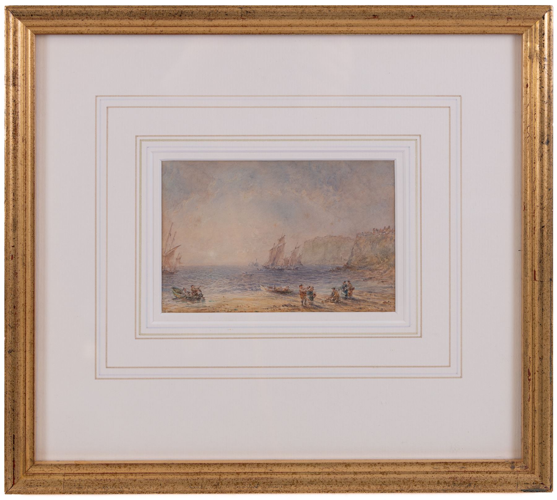 George Weatherill (British 1810-1890): Sunrise - Robin Hood's Bay, watercolour signed with initials l.l. 9.5cm x 13.5cm 
Provenance: purchased David Duggleby Ltd 3rd September 2012 Lot 169
