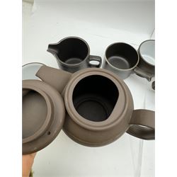 Hornsea Lancaster Vitramic Contrast pattern tea service, including coffee pot, jug, sugar bowl, cups saucers, etc together with other items of Hornsea Lancaster Vitramic