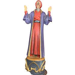 Franklin Mint 'The Great Crusaders' 1989 chess set, with cabinet and ivory resin chess board, 56cm x 56cm, incomplete 