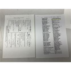 George VI General Service Medal with two clasps for Palestine 1945-48 and Cyprus and MID oak leaf awarded to 14887162 Sjt. C.F.A. Lloyd R.A.M.C. together with WW2 War Medal 1939-1945; both with ribbons; and quantity of photocopied research material including Army Records and London Gazette