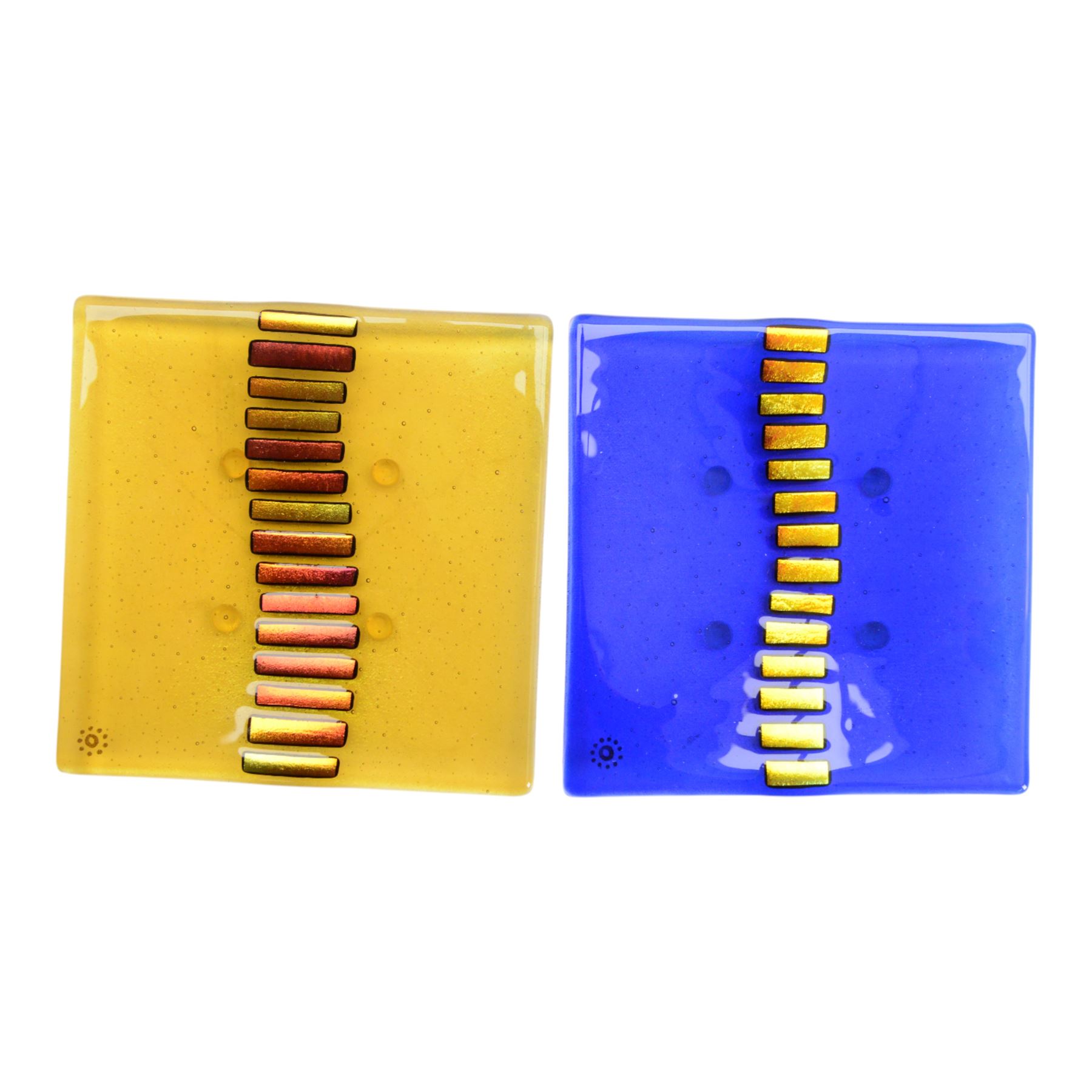 Collection of fused glass sculptures, together with Mdina and other studio glass 