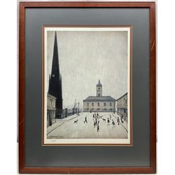 After Laurence Stephen Lowry (British 1887-1976): 'Old Town Hall - Middlesbrough', limited edition colour print numbered 663/850 with blind stamp 39cm x 30cm
