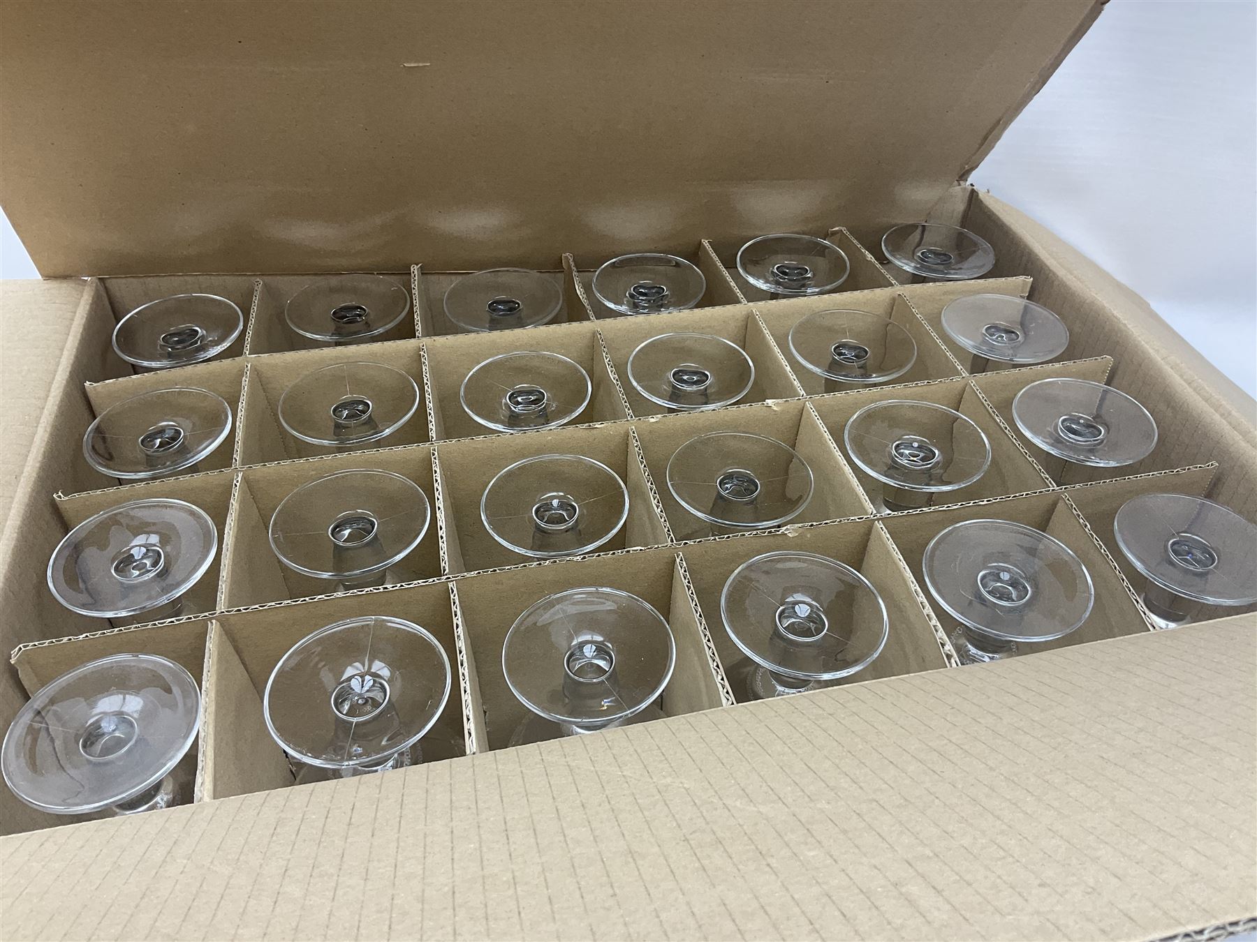 Set of 24 Birra Moretti pint glasses in original box