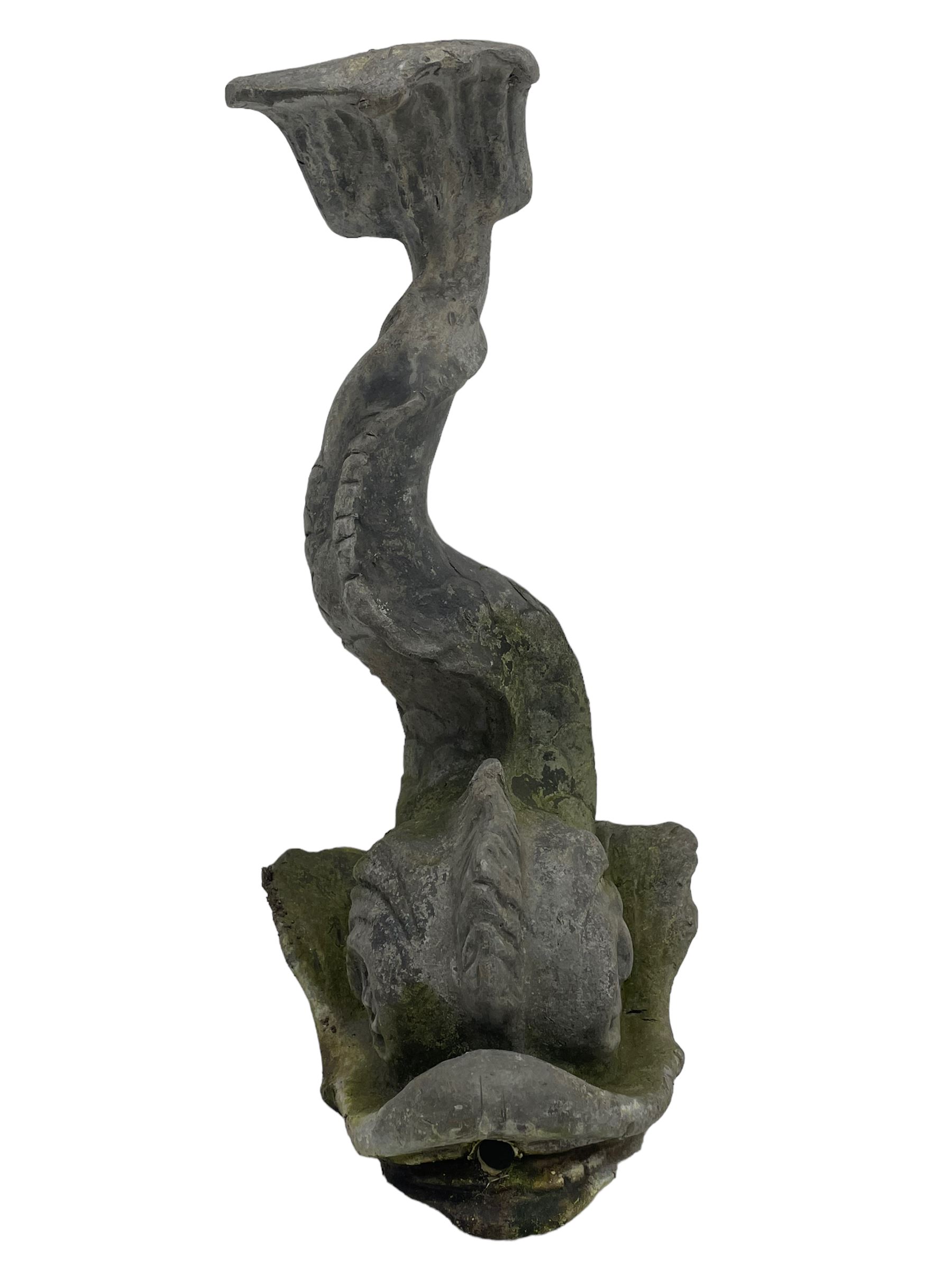 Lead garden ornament in the from of a dolphin 