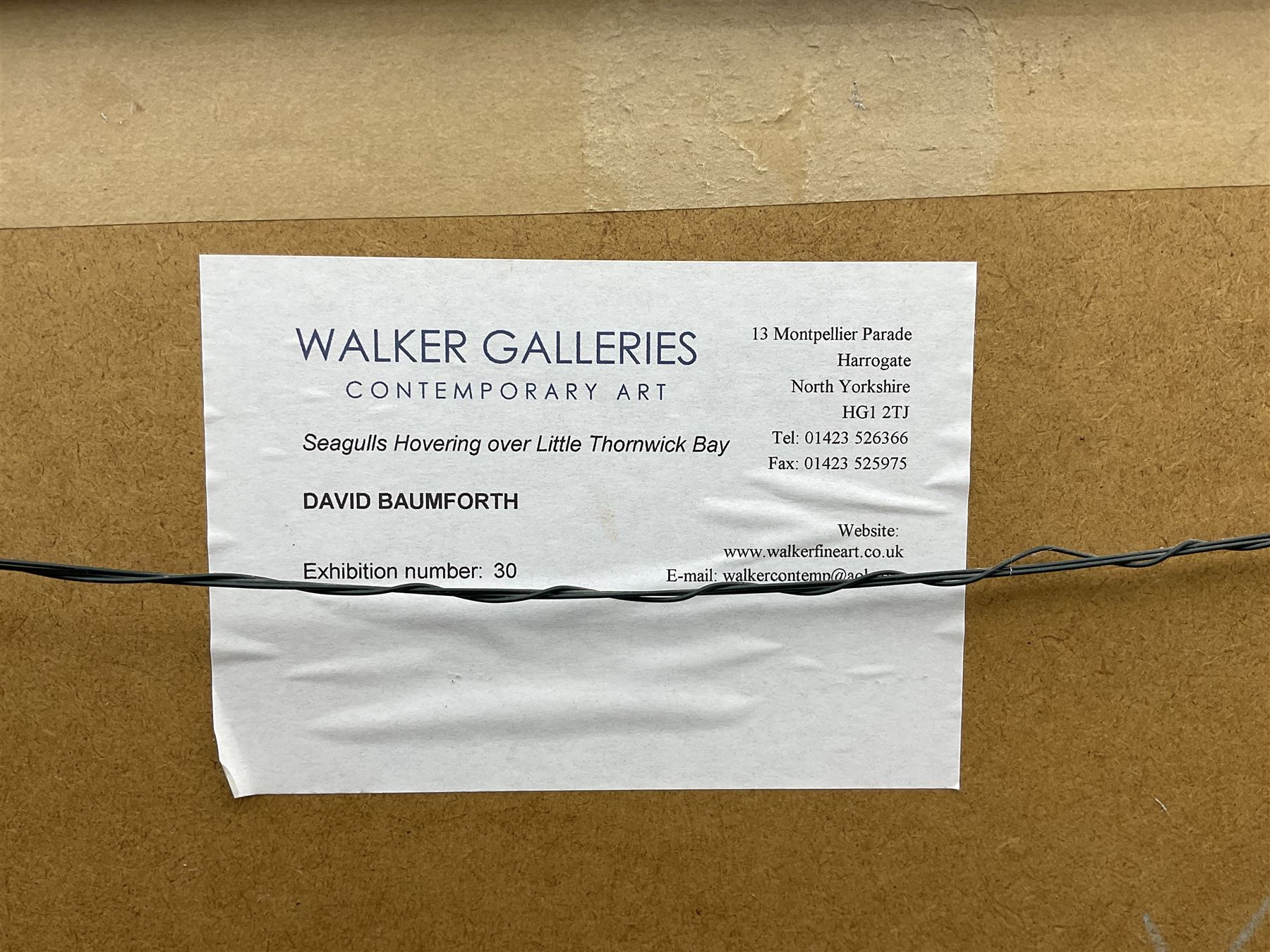 David Baumforth (British 1945-): 'Seagulls Hovering over Little Thornwick Bay Flamborough', mixed media on paper, signed titled and dated '96 on label verso 68cm x 113cm 
Provenance: with Walker Galleries, Harrogate, exhibition label verso