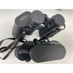 Six cased pairs of Pentax binoculars, comprising 10x50 Field, no. 604, Asahi 7x50, Asahi 10x50, Asahi 8x40, Asahi 16x50,  Asahi 10x50 No. 62611