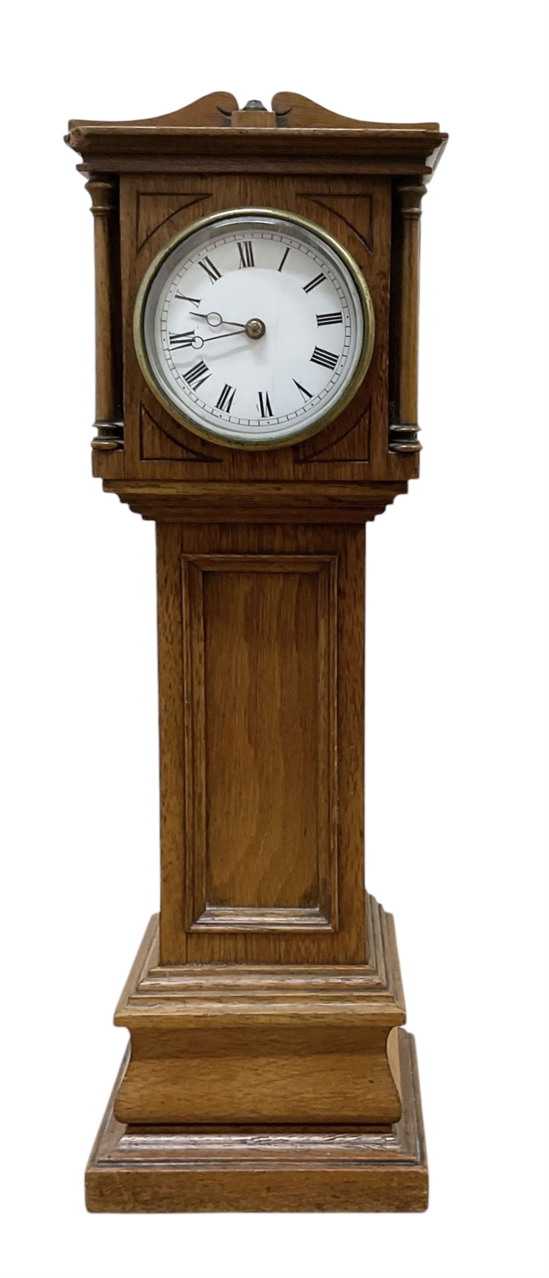 French- late19th century miniature scale longcase clock standing 13