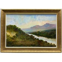 Bruce Kendall (British Contemporary): 'The River Eden', oil on board signed, titled verso 48cm x 74cm