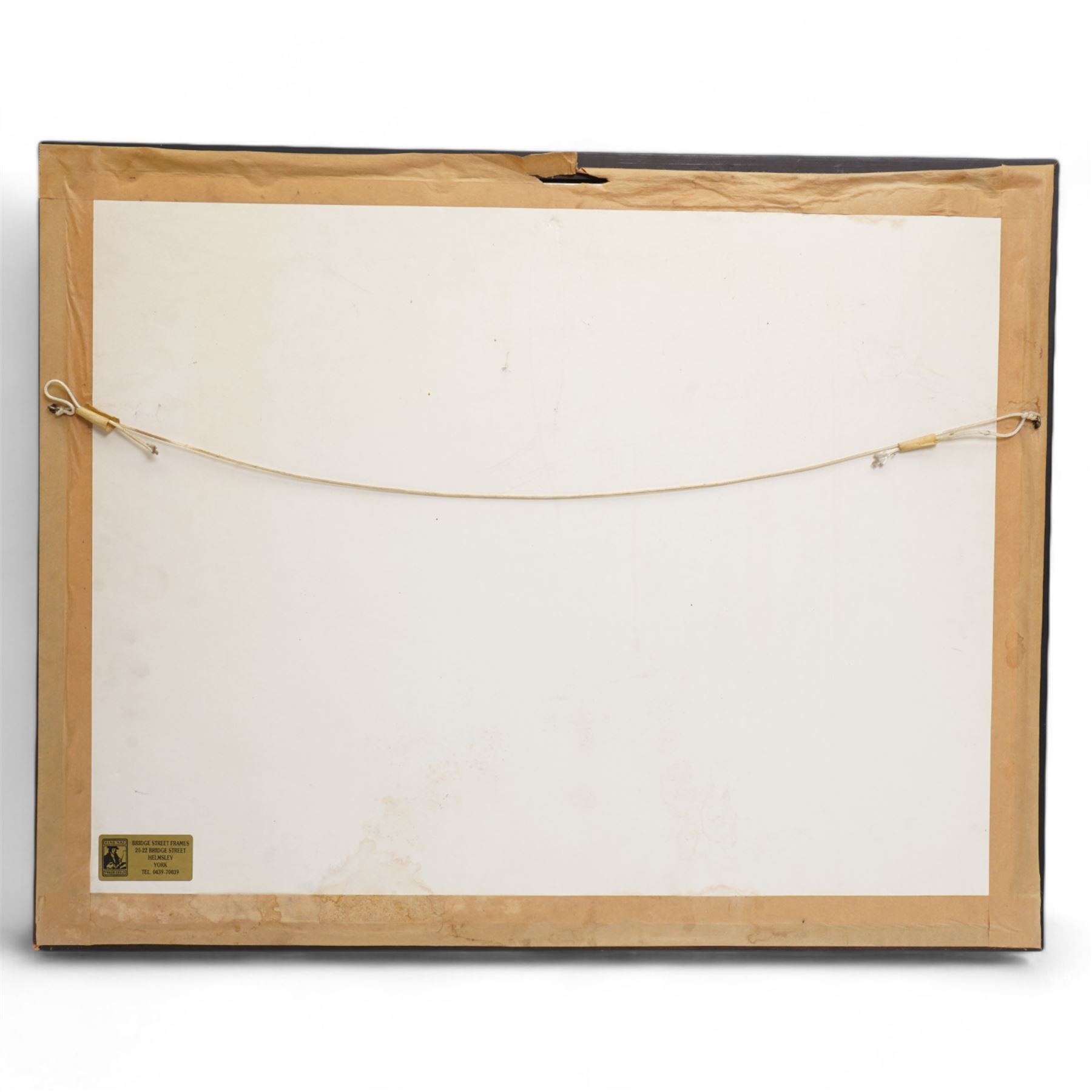 19th century indenture 'Last Will and Testament of Richard Hobson' of Crockey Hill, York together with the probate certificate from York Registry 1858, framed together 50cm x 64cm 