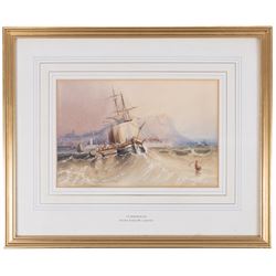 Henry Barlow Carter (British 1804-1868): 'Scarborough', watercolour signed, titled on the mount 15cm x 23cm 